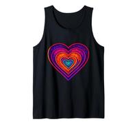 Radiant Psychedelic Heart Layers Tank Top