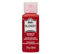 Radiant Red Folkart Glossy Acrylic Paints - 2oz