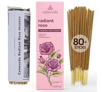 Radiant Rose Incense Sticks for Love - (80 Sticks) Charcoal Free Incense Using Upcycled Flowers | Romance Incense to Promote Love & Care, Perfect Housewarming Gift
