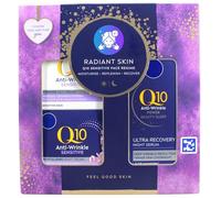 Radiant Skin Q10 Sensitive Face Regime, Anti-Wrinkle Day Cream, Night Cream and Ultra Recovery Serum Set for Sensitive Skin