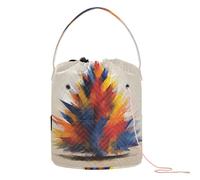 Radiant Splatter Christmas Tree Crochet Yarn Bag Small Yarn Bag Portable Yarn Tote for Knitting Tools Knitting