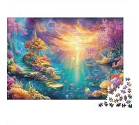 Radiant Sunset over An Aquatic Wonderland 1000-Piece Jigsaw Puzzle Underwater World Ideal for Birthday 70x50cm/1000pcs