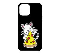 Radiant White Cat Hugging Pizza Slice Case for iPhone 12 Pro Max
