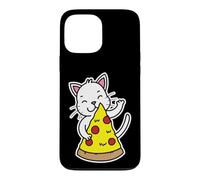 Radiant White Cat Hugging Pizza Slice Case for iPhone 13 Pro Max