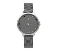 Radiant Women's Analogue Watch Grace Collection Silver and Grey Bicolor Watch with Milanese Mesh and Grey Dial with Rose Motif Indexes 3ATM. 38 mm. Reference RA489603., Multicoloured, Bracelet