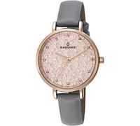 Radiant Women's Romance Collection Analog Watch with Grey Faux Leather Strap and Embossed Dial 3ATM 34mm Reference RA431603, Multicoloured, Strip