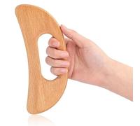 RadiantRover 1 Piece Lymphatic Detox Massager, Wooden Body Scraping Tool Manual Massage, Scraping Board with Handle, Eliminate Fat and Relieve Muscle Fatigue SPA Body Shaping Tool (18.5cm)