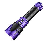 RadiantRover 900,000 Lumens Super Bright LED Flashlight, 5000mAh Rechargeable, Purple Powerful High Beam 5 Adjustable Lighting Modes, Suitable for Camping and Hiking Flashlight A+++ Energy Efficiency