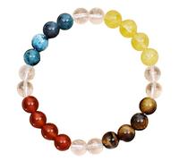 RadiantRover Strong Healing Crystal Bracelet 8MM Genuine Stone Bracelet Lucky Beaded Chakra Bracelets 6.5 inch Positive Energy Bracelets Inspirational Gifts for Women Mom