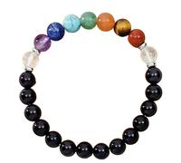 RadiantRover Strong Healing Crystal Bracelet 8MM Genuine Stone Bracelet Lucky Beaded Chakra Bracelets 6.5 inch Positive Energy Bracelets Inspirational Gifts for Women Mom