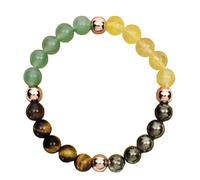 RadiantRover Strong Healing Crystal Bracelet 8MM Genuine Stone Bracelet Lucky Beaded Chakra Bracelets 6.5 inch Positive Energy Bracelets Inspirational Gifts for Women Mom