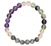 RadiantRover Strong Healing Crystal Bracelet 8MM Genuine Stone Bracelet Lucky Beaded Chakra Bracelets 6.5 inch Positive Energy Bracelets Inspirational Gifts for Women Mom