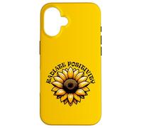 Radiate Positivity Sunflower Inspirational Design Case for iPhone 16