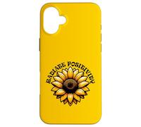 Radiate Positivity Sunflower Inspirational Design Case for iPhone 16 Plus
