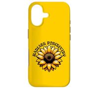 Radiate Positivity Sunflower Inspirational Design Case for iPhone 17