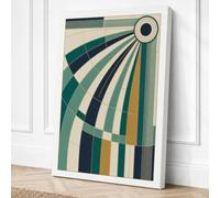 Radiating Fan Art Deco Canvas Wall Art Print 36x24 Inch