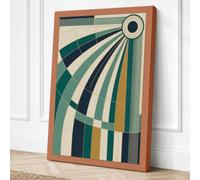 Radiating Fan Art Deco Canvas Wall Art Print 36x24 Inch