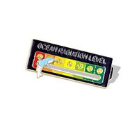 Radiation Brooches With Moving Dolphin Nuclear Pollution Brooch Protections Lapel Pin For Men Women Creative Design Brooch Accessory Pollution Awareness Pin