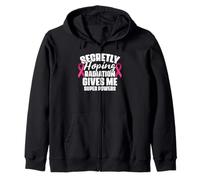 Radiation Cancer Chemotherapy Breast Cancer Awareness Zip Hoodie