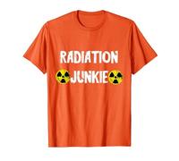 Radiation Junkie Radioactivity Nuclear Nuclear Power Radiology T-Shirt, Men, Orange, Large