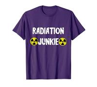 Radiation Junkie Radioactivity Nuclear Nuclear Power Radiology T-Shirt, Men, Purple, Medium