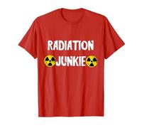 Radiation Junkie Radioactivity Nuclear Nuclear Power Radiology T-Shirt, Men, Red, Large