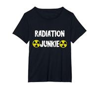 Radiation Junkie Radioactivity Nuclear Nuclear Power Radiology T-Shirt, Women's Plus, Black, 2X