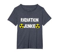 Radiation Junkie Radioactivity Nuclear Nuclear Power Radiology T-Shirt, Women's Plus, Heather Blue, 4X