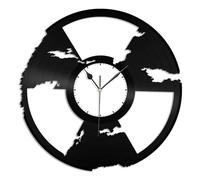 Radiation Sign Vinyl Wall Clock Gift for Friends Home Room Decoration Vintage Design Office Bar Room Home Decor