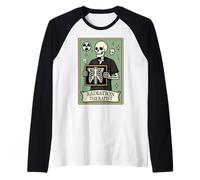 Radiation Therapist Tarot Card Skeleton Oncology Rad Therapy Raglan Baseball Tee