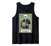 Radiation Therapist Tarot Card Skeleton Oncology Rad Therapy Tank Top