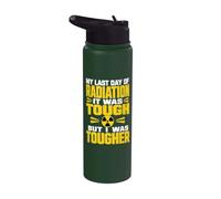 Radiation Therapy Tough Cancer Warrior Stainless Steel Insulated Water Bottle