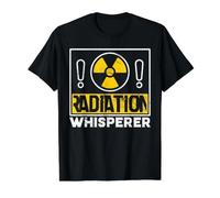 Radiation Whisperer Nuclear Engineer Radiation Warning Sign Value Graphic T-Shirt, Men, Black, S