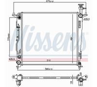 Radiator 606428 Nissens 25310C5060