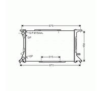AVA Coolant Radiator AI2306 for Seat Exeo (2009) 1.8 TFSI