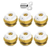 Radiator Air Vent Valves 6 Pack 1/2 Brass Drain Valves with Key for Manual Bleeding of Radiators and Floor Heating