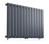 Radiator Bathroom 100x60 cm Vertical Flat Panel Designer Radiator 681 W Black