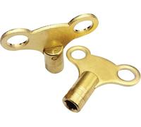 Radiator Bleed Key, Solid Brass Clock Key, Pack of 2, 4.5mm (Key No. 9)