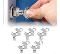 Radiator Bleed Keys, 10 Pcs Square Hole Water Air Vent Silver Key 5x5mm Small Single Hole Metal Zinc Alloy