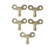 Radiator Bleed Keys for Heating Systems - Compact Metal Tap Keys, Tool- Operation, 5.4 x 5.4 x 1.7 cm, Gold Finish(5)