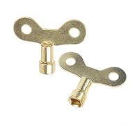 Radiator Bleed Keys for Heating Systems - Compact Metal Tap Keys, Tool- Operation, 5.4 x 5.4 x 1.7 cm, Gold Finish(2)