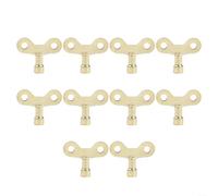 Radiator Bleed Keys for Heating Systems - Compact Metal Tap Keys, Tool- Operation, 5.4 x 5.4 x 1.7 cm, Gold Finish(10)