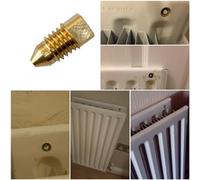 Radiator Bleed Screw TYPE 8 - Back Of Radiator Brass/Vent/Air/Valve/Purge - Steel Panel