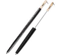 Radiator Brush With Wooden Handle Pack Of 2 Radiator Cleaner Brush With Hanging Hook Loop Multi Purpose, Flexible, Thin, 65Cm