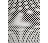 Radiator Cabinet Wall Decorative Screening-Grille- Perforated 3mm Thick Diamond MDF Panel (Size 620mm x600mm) D5 Pattern Primed White