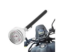 Radiator Cap Replacement - Motorcycle Accessories with Temperature Gauge,Motorbike Matte Metal Tank Cover | for Highway Travel Outdoor Driving Long Trips Commuting Riding Off Road