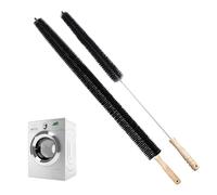 Radiator Cleaner Brush Set, 2pcs Radiator Brush with Wooden Handle, Dryer Vent Cleaner Kit, Flexible Tumble Dryer Cleaner, Multipurpose Cleaning Brush for Washing Machines, Refrigerator Coils