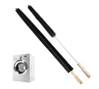 Radiator Cleaner Brush Set, 2pcs Radiator Brush with Wooden Handle, Dryer Vent Cleaner Kit, Flexible Tumble Dryer Cleaner
