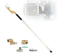 Radiator Cleaning Wand, Efficient No-Removal Cleaning Tool, Sediment Buster Hot Water Heater with 2 Quick Coupler, Durable Anti-Rust Design for Cars & Trucks