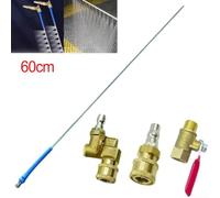 Radiator Cleaning Wand Stainless Steel Construction 60Cm Length Featuring Fan Water Outlet And Linear Holes Advanced Dual Water-Air Functionality Efficient Maintenance For Cars And Trucks